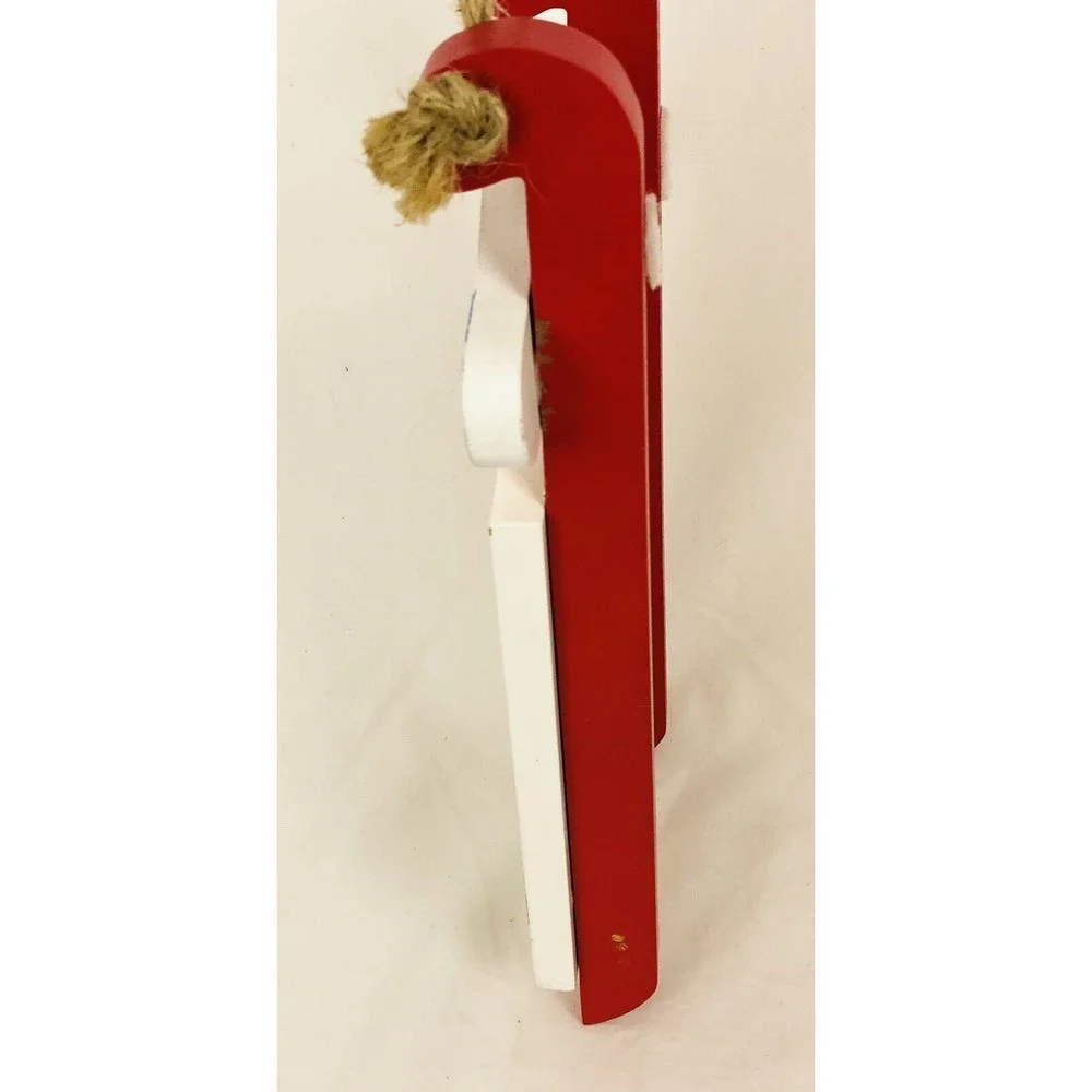 Christmas Wooden Hand Painted Sleigh With Hanger Snowman‎ Winter Snow Decor